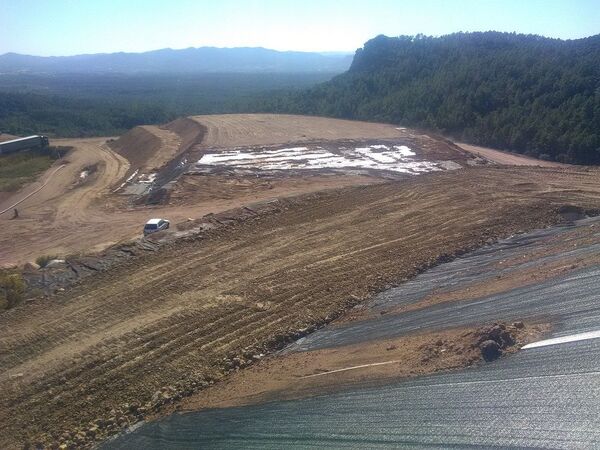 Vue du talus - travaux en cours