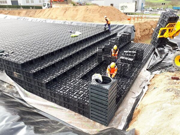 Modules en cours de montage